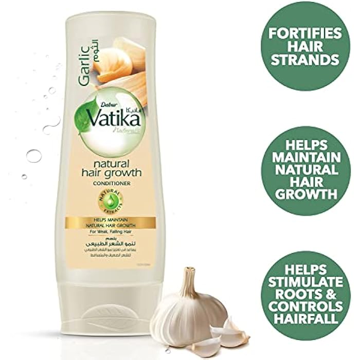Vatika Naturals Garlic Conditioner (360mL) | Natural Extracts Of Garlic | Promotes Hair Growth | For Weak and Falling Hair - Image 3